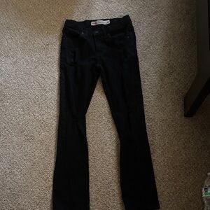 Black Straight-Leg Jeans